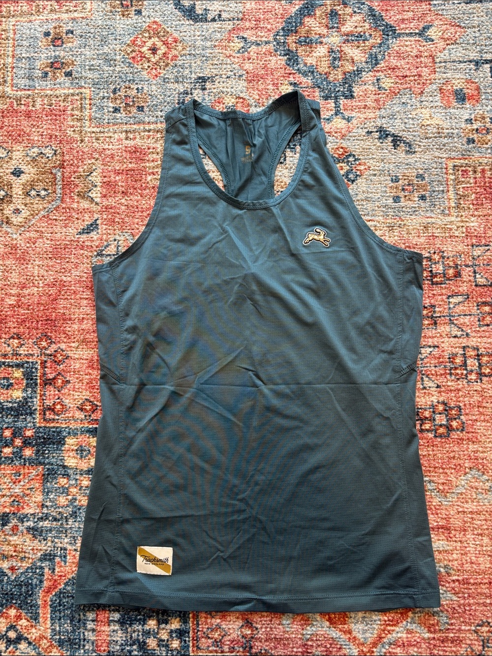 Tracksmith Teal Racerback Twilight Running Tank